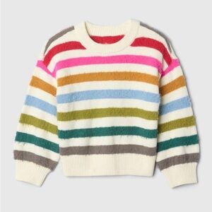 Gap Black CashSoft Stripe Sweater Rainbow - 4T